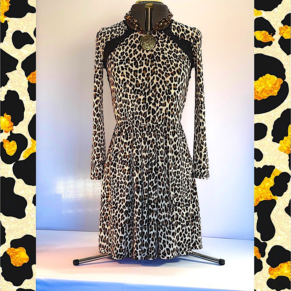 NWOT Juicy Couture Animal Print Dress Size XS